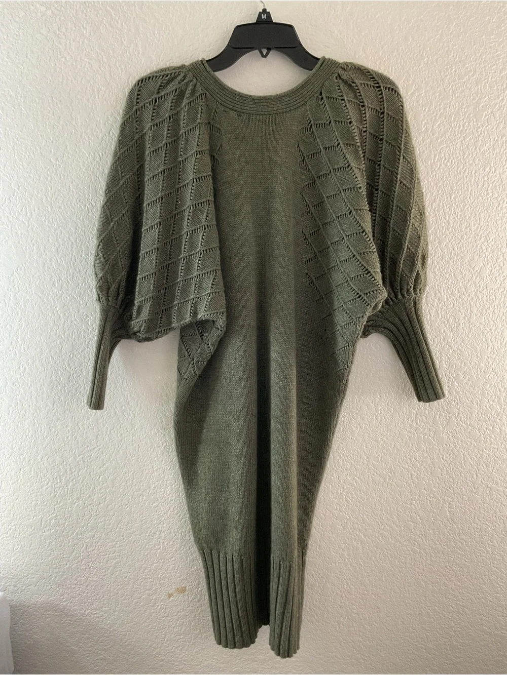 Life Stride Black Ankle Strap Heels + Moda Int’l Olive Green Sweater Dress Fall
